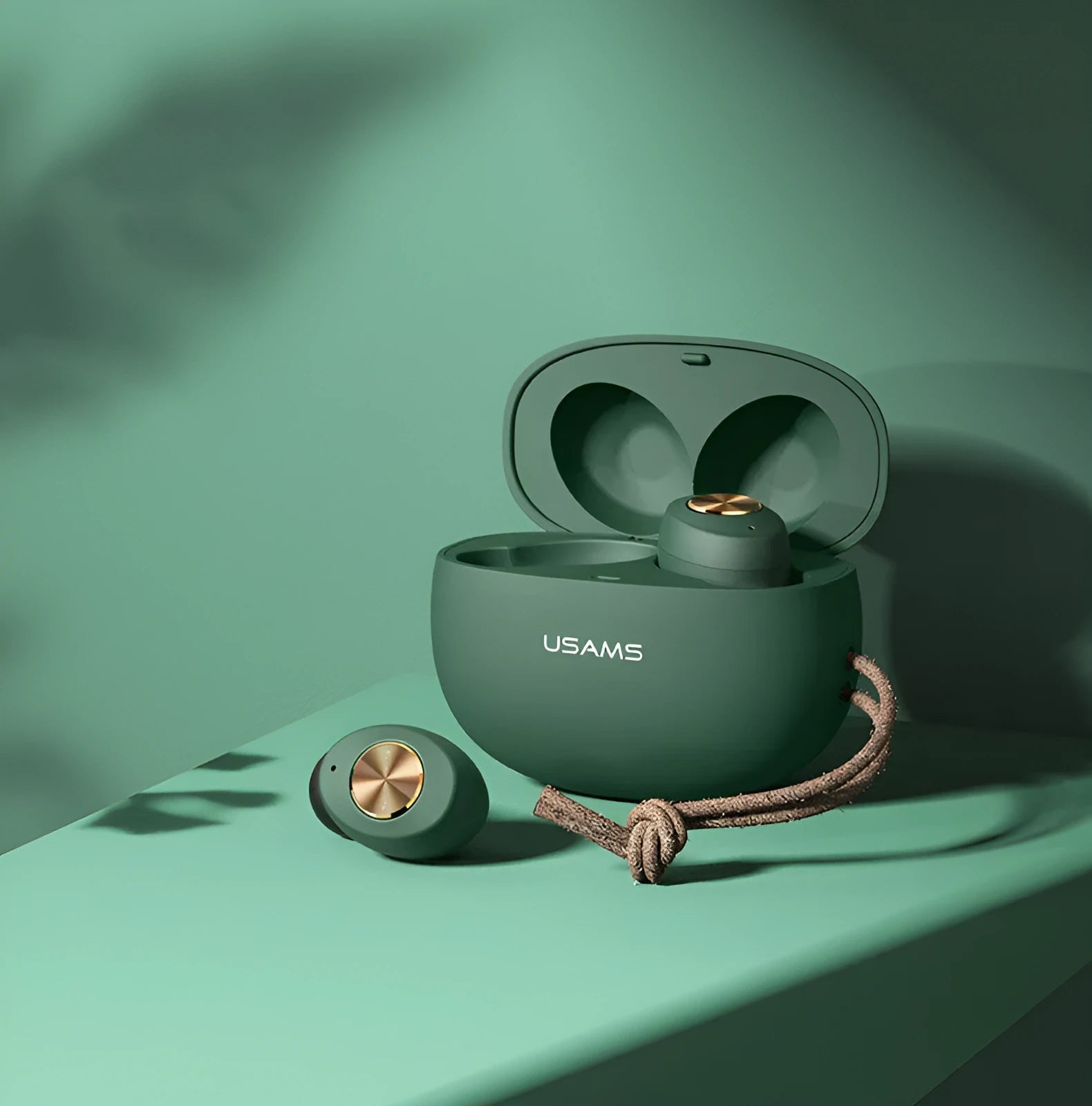 Pebble Series Wireless Bluetooth Mini TWS earbuds and charging case in black, white, or dark green.