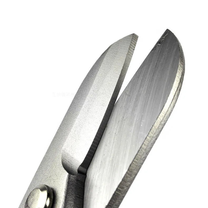Yellow high carbon steel tin snips shears 200mm long for cutting barbed wire and metal plate.