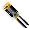 Yellow high carbon steel tin snips shears 200mm long for cutting barbed wire and metal plate.