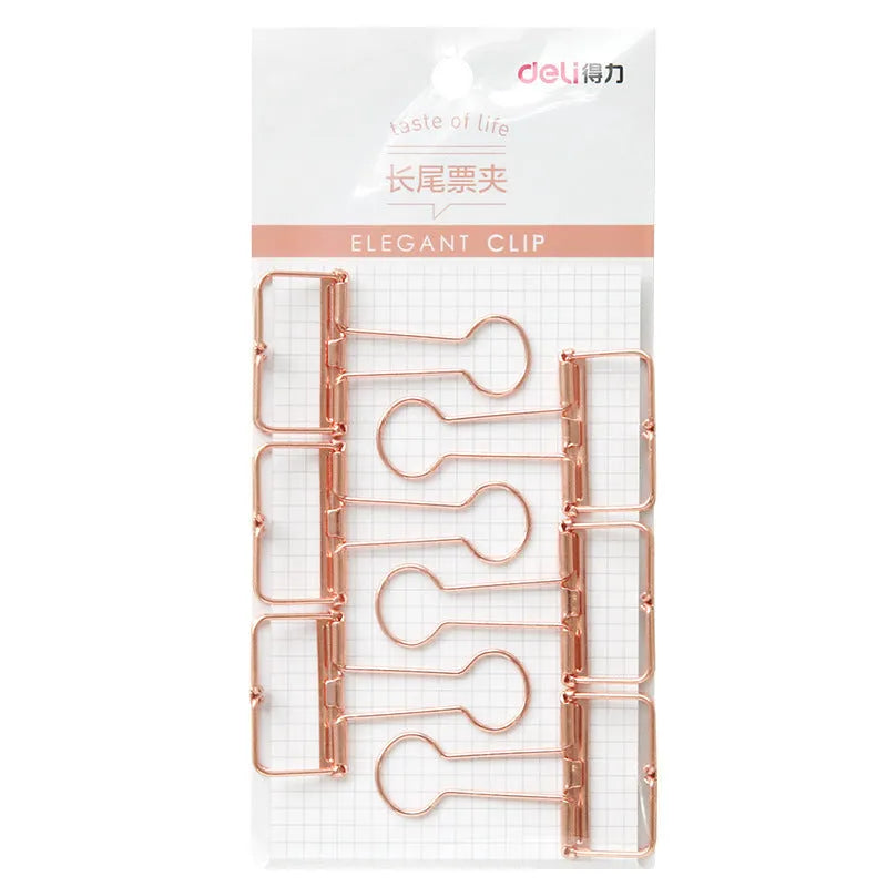 Rose gold metal binder set with book holder for ticket and test paper organisation