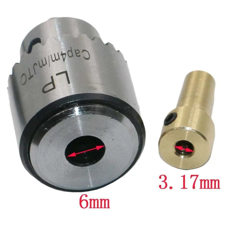 Hard alloy electric drill chuck set with 3.17mm tail hole and sleeve chuck accessory
