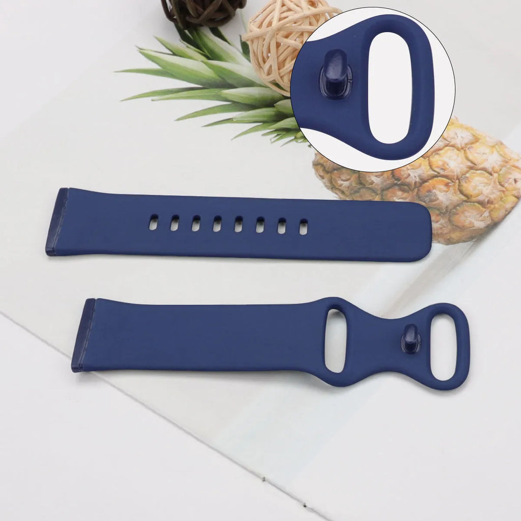 Fitbit Versa3 smartwatch with a TPU silicone replacement strap in one of six available colours
