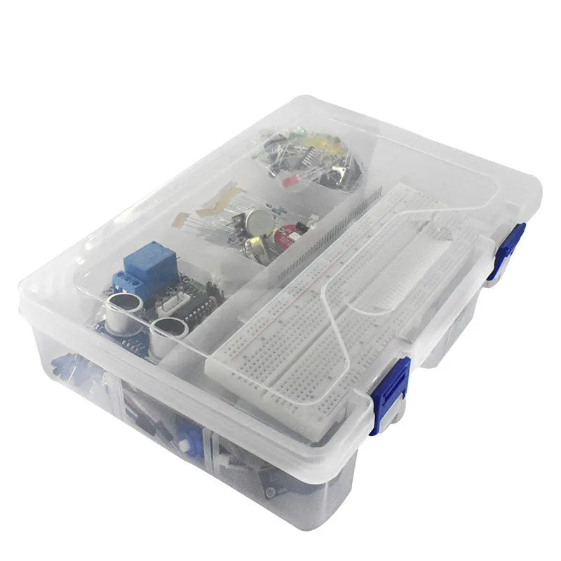 White box Arduino Uno R3 starter kit with RFID sensor module and electronic components