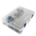 White box Arduino Uno R3 starter kit with RFID sensor module and electronic components