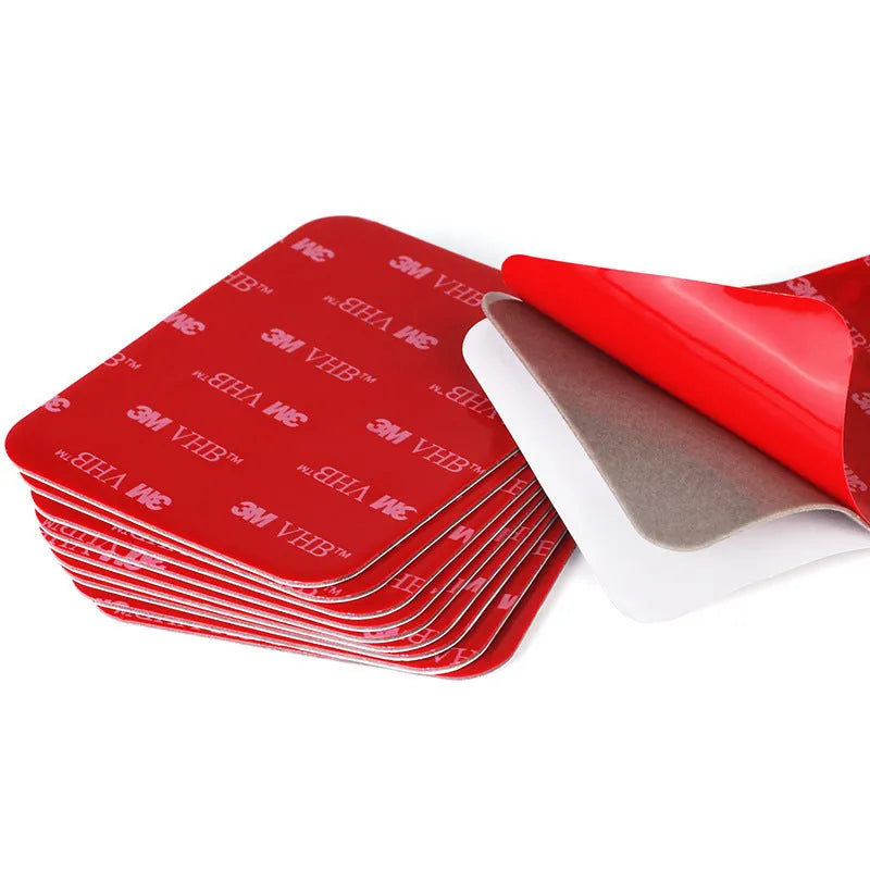 Round foam double sided adhesive tape red colour 1mm thick PU base 100 pack