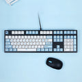 PS theme mechanical keyboard keycap set in blue and white or grey and white sublimated designs