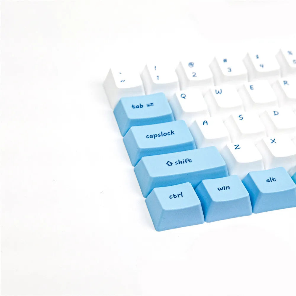 PBT sublimation keycap set with cartoon animation cherry blossom girl design for GK61 mechanical keyboards