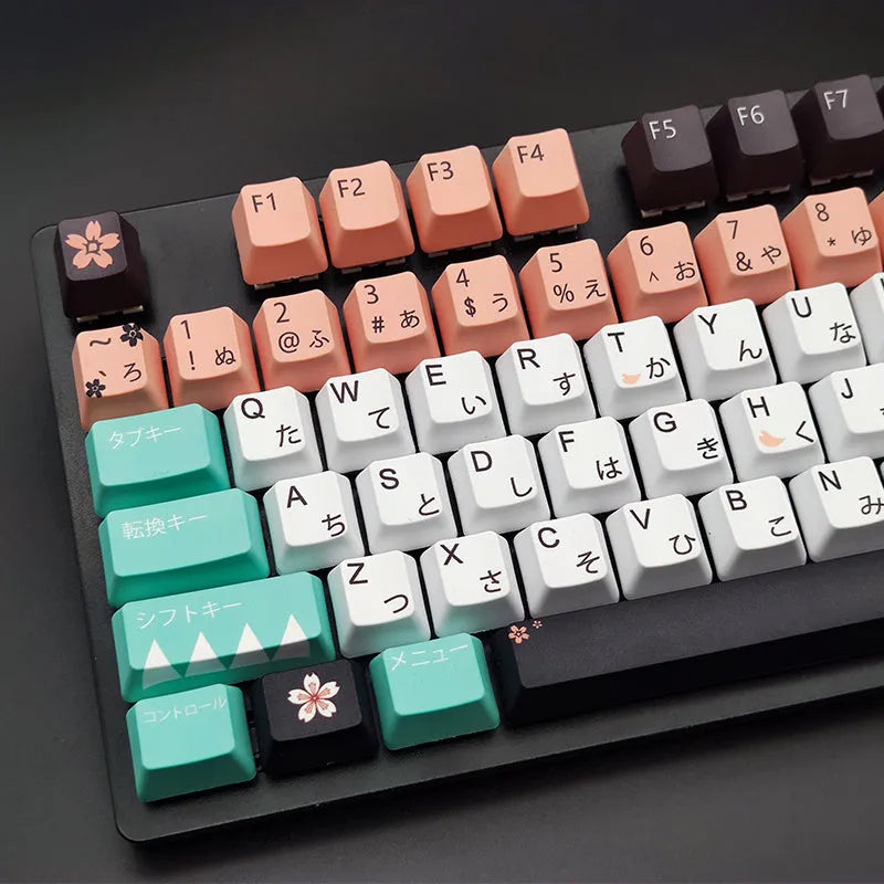 Green cherry profile mechanical keyboard replacement keycaps for Cherry MX switches
