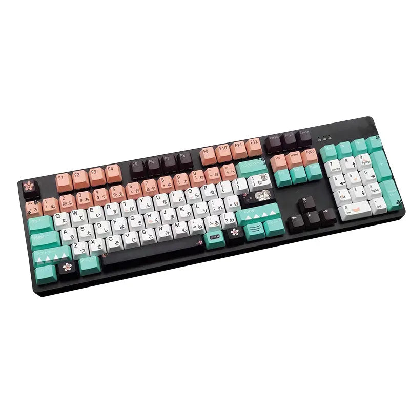Green cherry profile mechanical keyboard replacement keycaps for Cherry MX switches