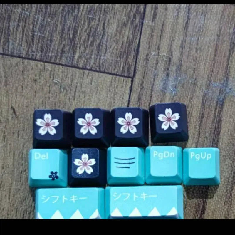 Green cherry profile mechanical keyboard replacement keycaps for Cherry MX switches