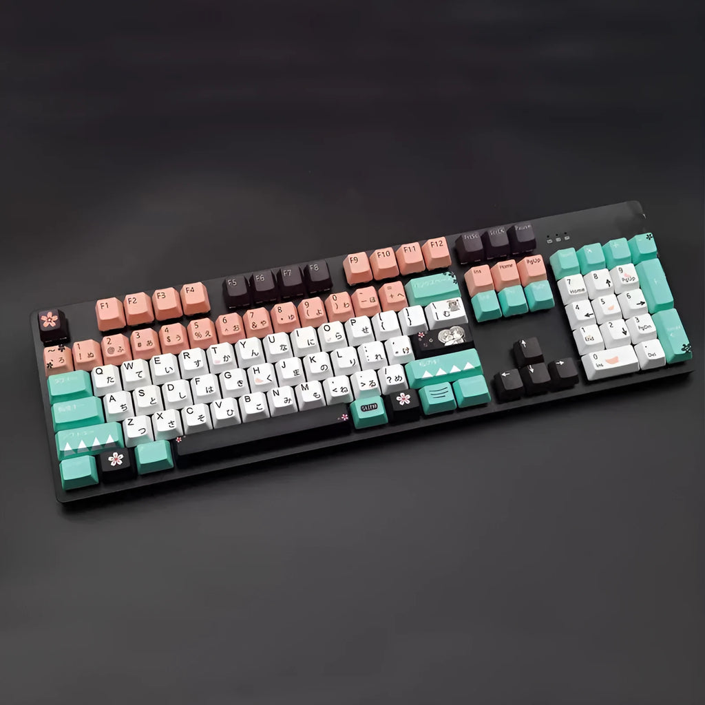 Green cherry profile mechanical keyboard replacement keycaps for Cherry MX switches