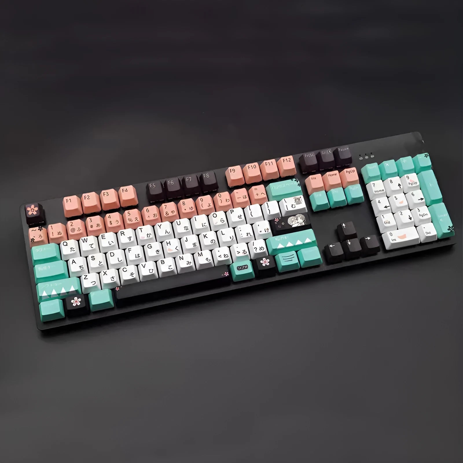 Green cherry profile mechanical keyboard replacement keycaps for Cherry MX switches