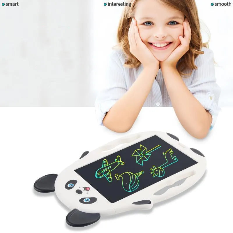 Panda-style LCD electronic drawing board with one-button erase function on ABS plastic construction
