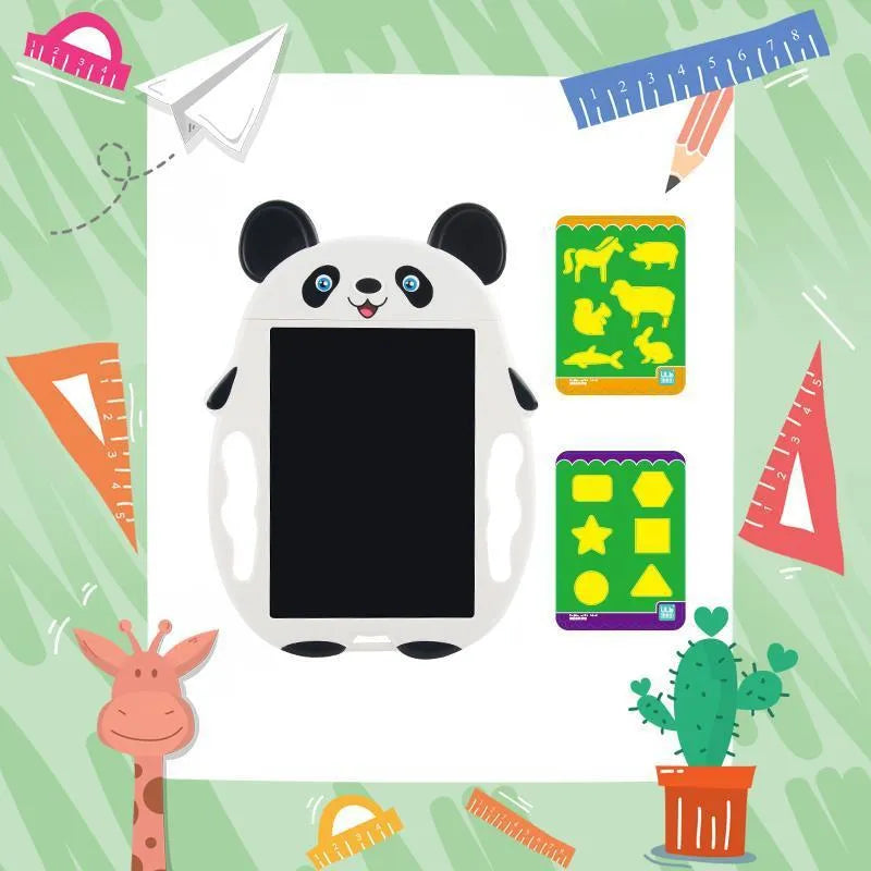 Panda-style LCD electronic drawing board with one-button erase function on ABS plastic construction