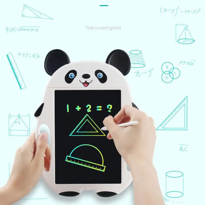 Panda-style LCD electronic drawing board with one-button erase function on ABS plastic construction