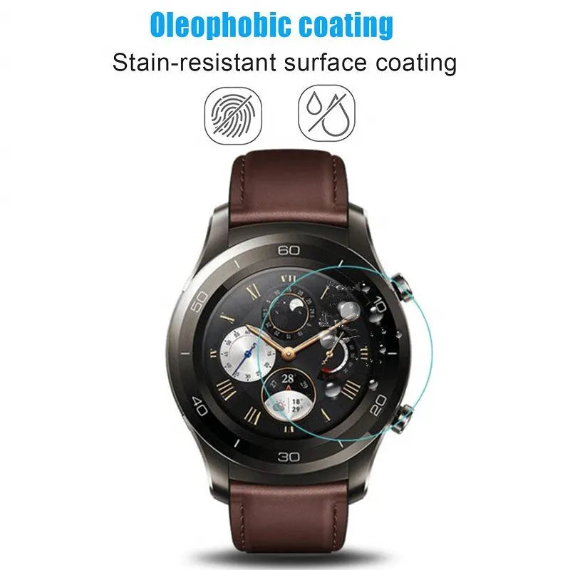 Tempered glass screen protector for Garmin Fenix 6 Pro watch face, transparent front film