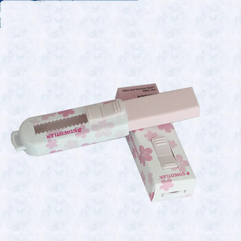 Square pink student whiteboard eraser with replaceable rubber core