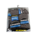 Nine-piece grey car wash set in superfine fibre, 27.5 x 31 x 6 cm, for car and household cleaning