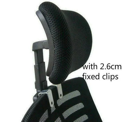 Plastic galvanised deepening headrest mounting clip for computer chairs in black