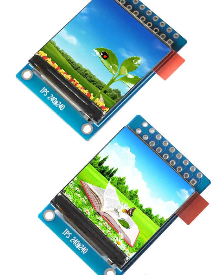 1.3-inch square IPS LCD display module with 240x240 resolution and 18-pin connector