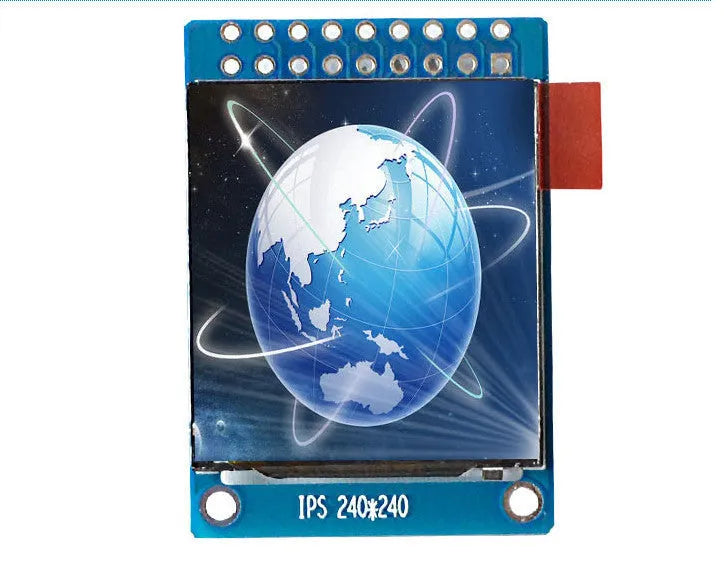 1.3-inch square IPS LCD display module with 240x240 resolution and 18-pin connector