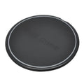 Round black 10W fast wireless charger with LED indicator and Micro USB port