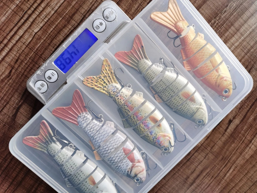 Lure bait set of five hard bait lures for sea fishing in storage box