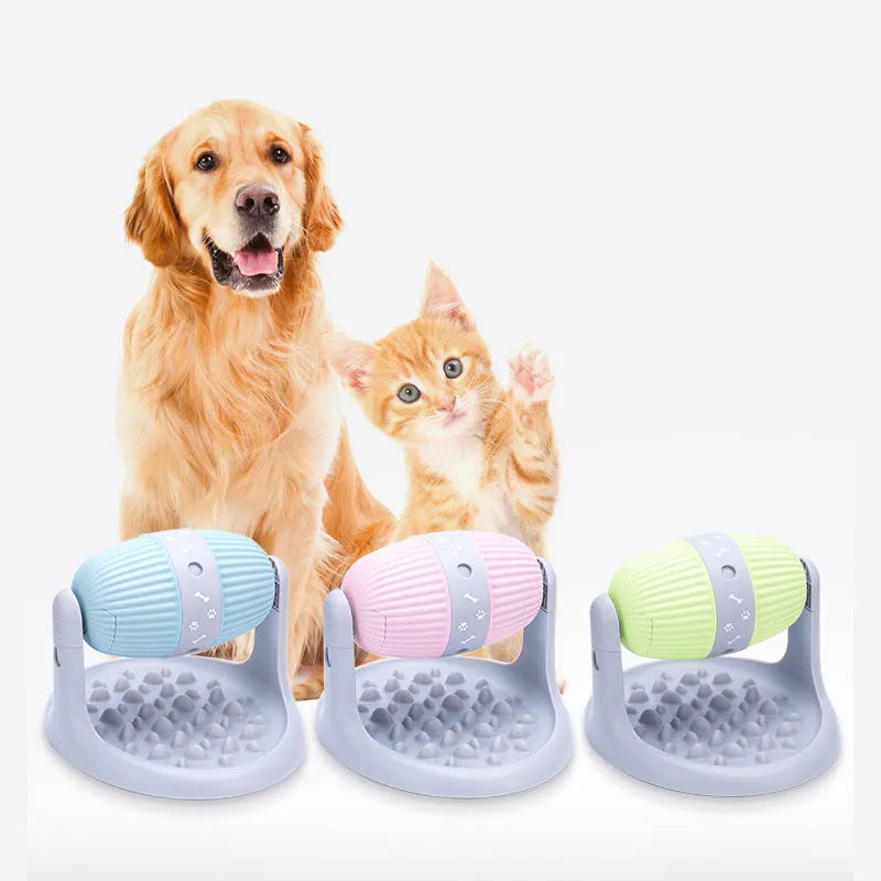 Spilled food ball slow food bowl pet toy in ABS plastic, blue, size 250x310x225mm