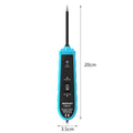 DC probe car circuit tester with 5m cable, crocodile clip, wire probe, and back-probe for 6-24V automotive electrical testing
