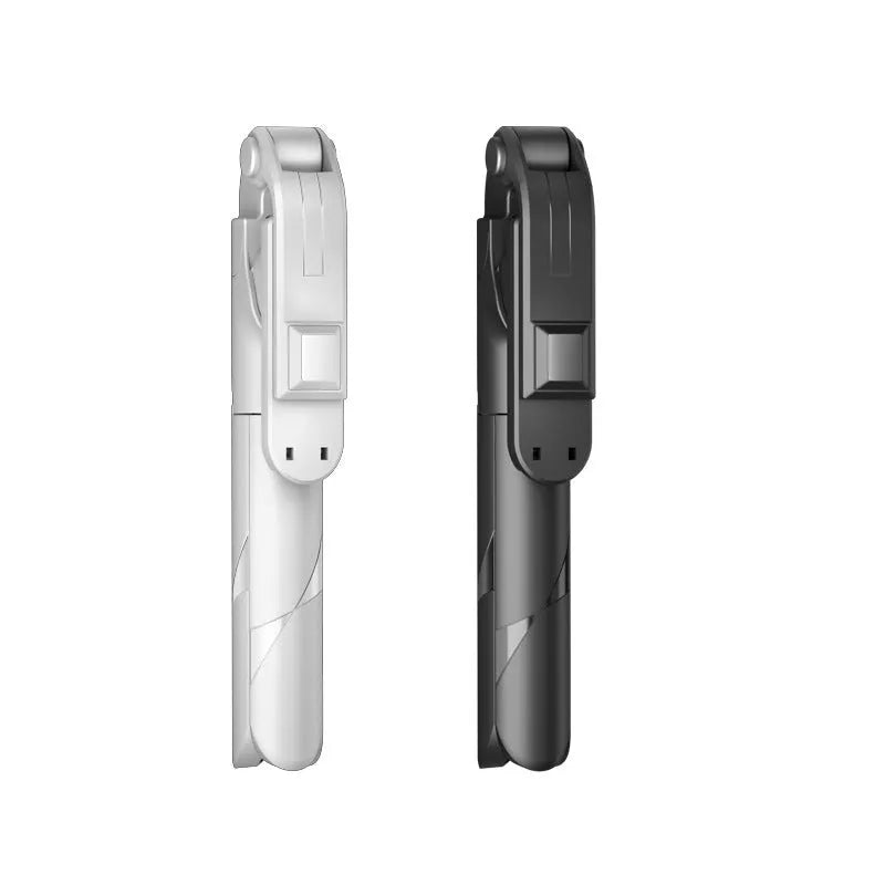 Bluetooth selfie stick tripod with remote, 680mm handheld, 650mm tripod, holds phones up to 6.0 inches, White or Black