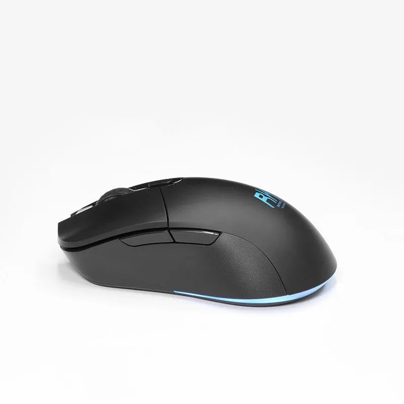 RK526 wireless mechanical keyboard and mouse set with USB transmitter and charging cable.