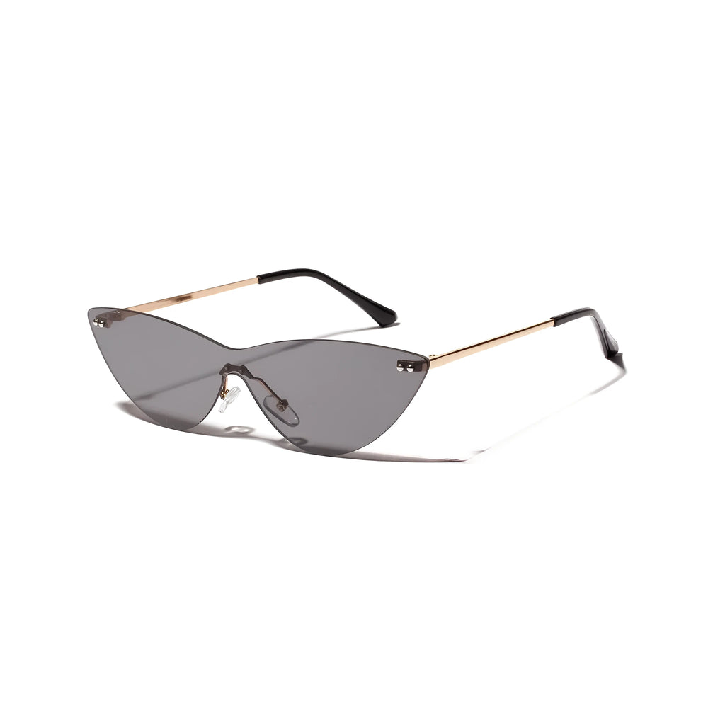 Brown vintage sunglasses with a metal frame and tinted lenses.