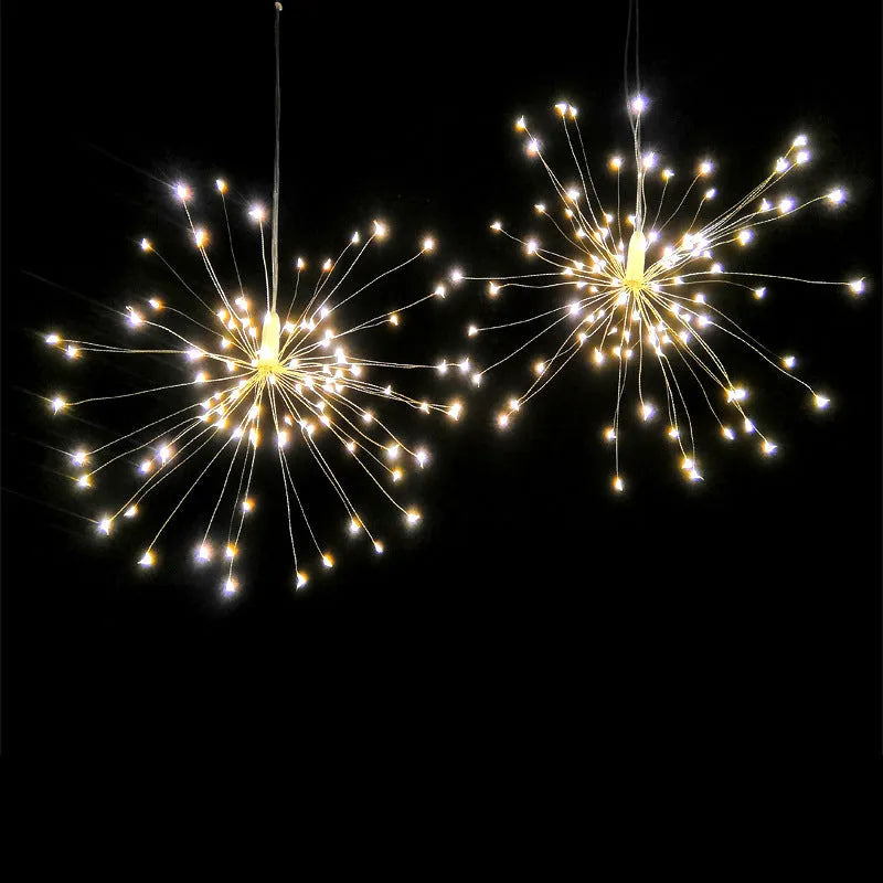 Solar-powered LED meteor shower light projecting starry patterns with 5000 lumen output