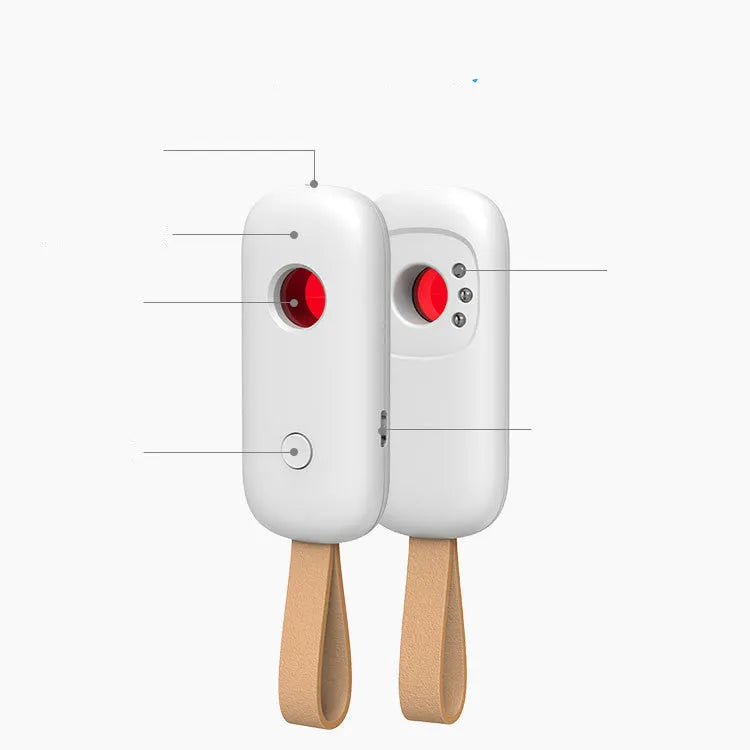 New-T6 anti-sneak camera detector in white ABS plastic with compact design