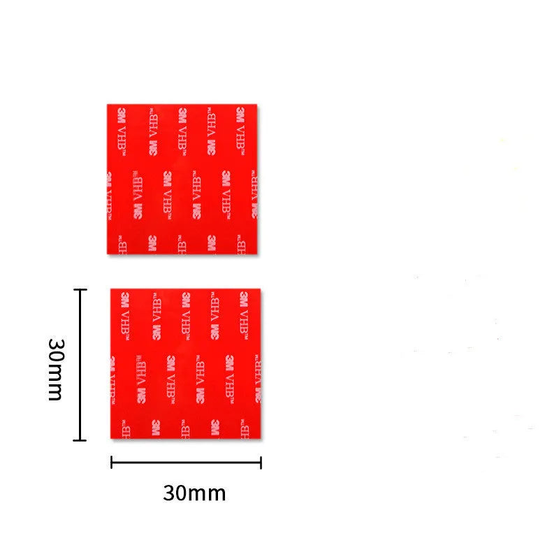 Round foam double sided adhesive tape red colour 1mm thick PU base 100 pack