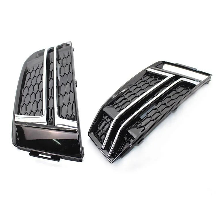 Lower fog lamp frame for Audi A4 B9 in ABS, bright black or electroplating black, left or right side