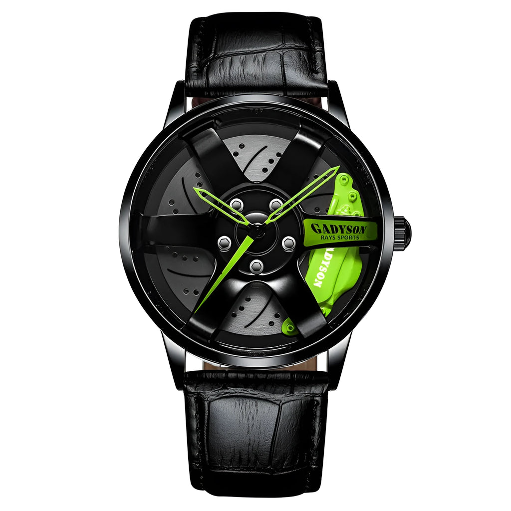 Men's quartz watch with hollow-out dial, alloy mesh strap, 40mm case, stainless steel buckle