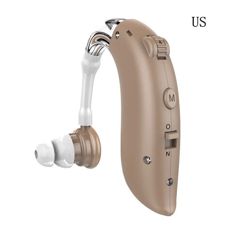 Sound collector hearing aid earphone with charging port and noise reduction technology