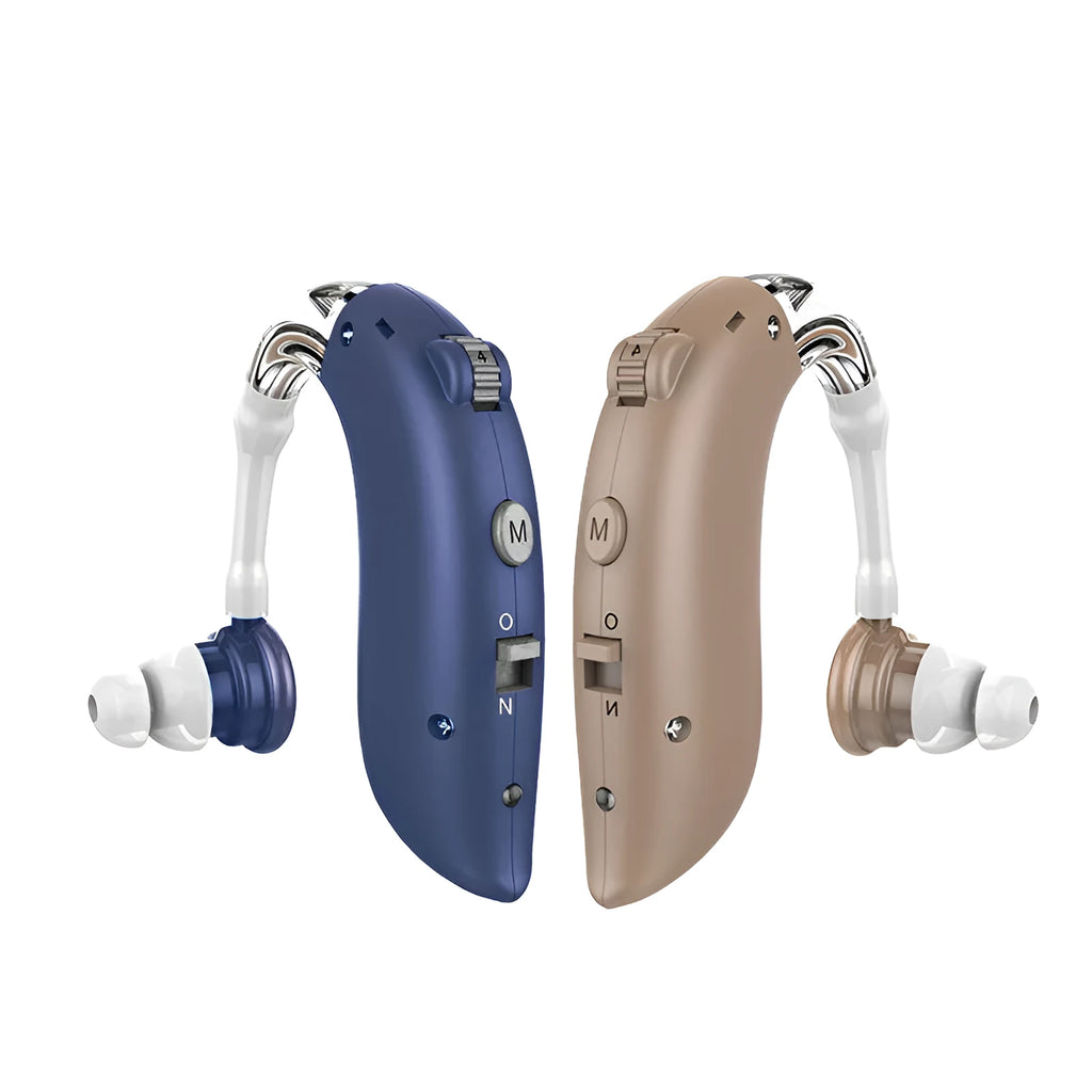 Sound collector hearing aid earphone with charging port and noise reduction technology