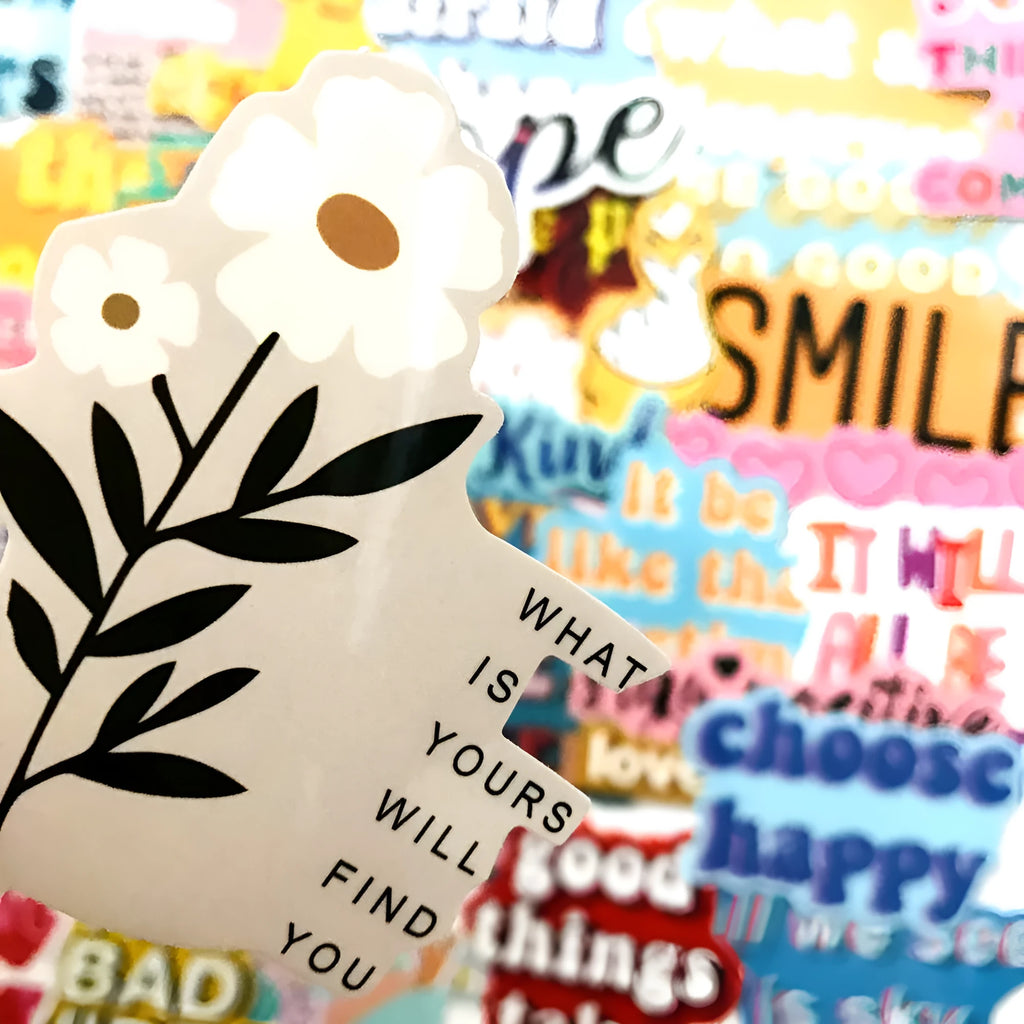 40 inspirational English graffiti stickers, waterproof PVC, 0.08 mm thick, irregular cartoon decals for trolley case and laptop
