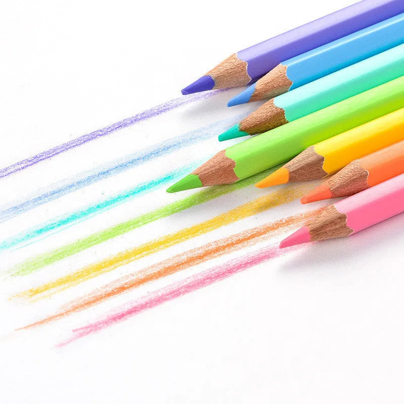 Macaron Series coloured pencils, Marco 9100 model, plastic shell, available in 12 or 24 colours with 2B style option