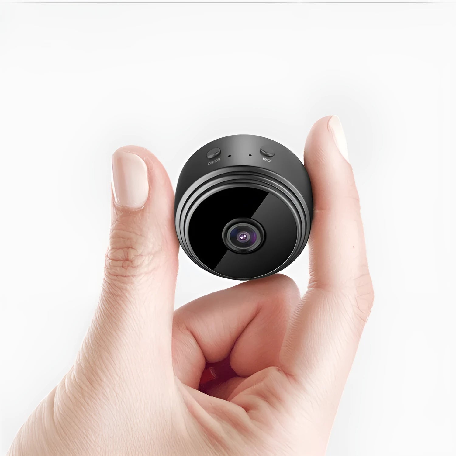 Small home WiFi remote high-definition night vision network camera in black with 3.6mm lens