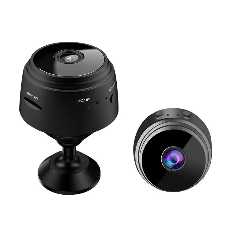 Small home WiFi remote high-definition night vision network camera in black with 3.6mm lens