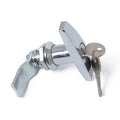 Stainless steel T handle toolbox lock in silver for trailer car auto parts, with two keys