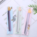Colourful alpaca design printed on a silver 20 cm aluminium straight ruler.