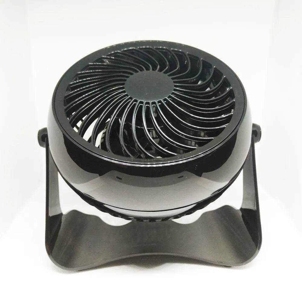 4-inch mini desktop fan black ABS plastic brushless motor USB powered WT-T405 on desk