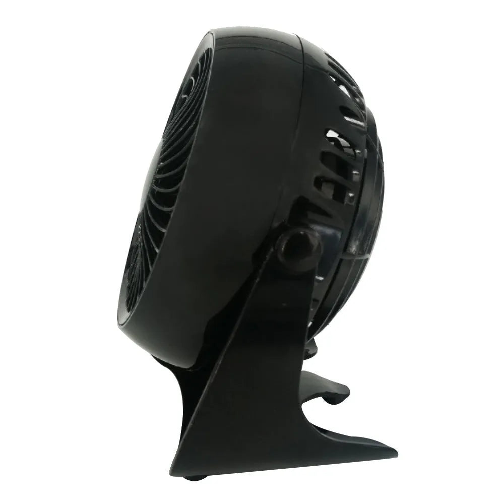 4-inch mini desktop fan black ABS plastic brushless motor USB powered WT-T405 on desk
