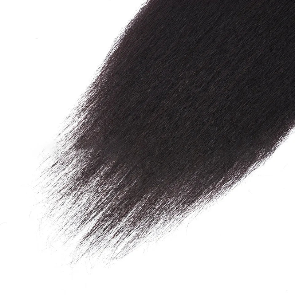 Kinky straight human hair ponytail clip-in extension, hand woven, long hair, star fashion style, 8 to 28 inch lengths