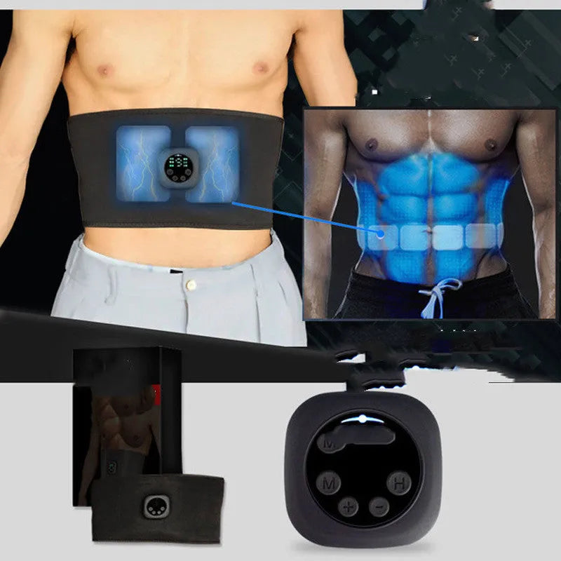 Rechargeable abdominal muscle stick fitness device with mercerized cotton cover