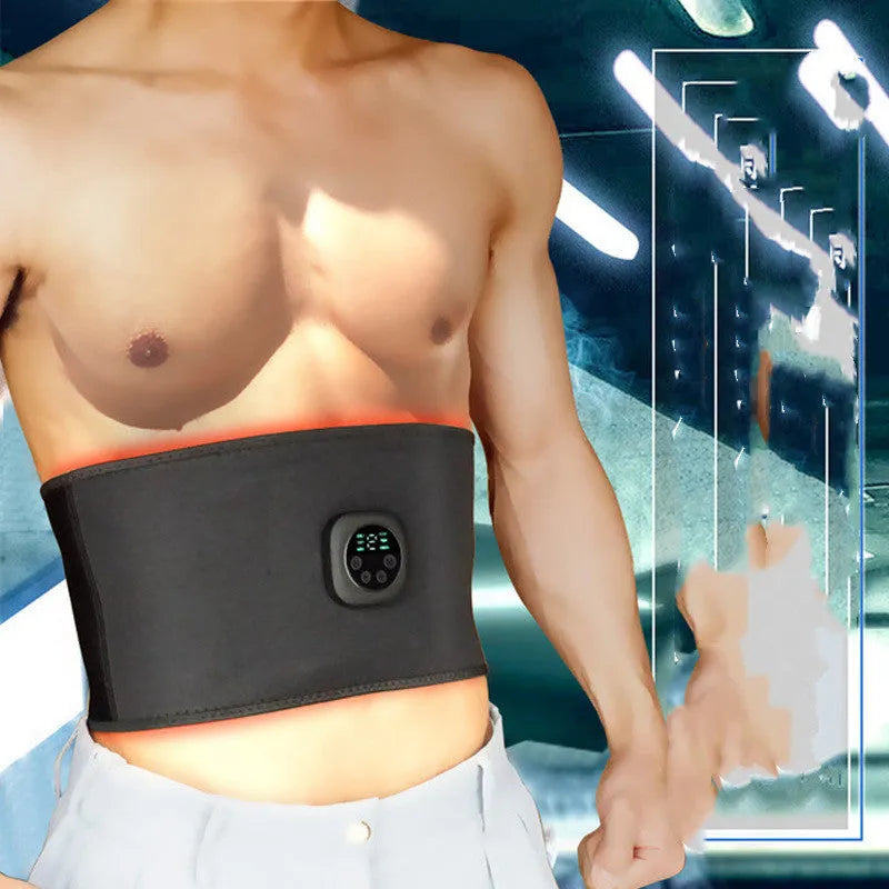 Rechargeable abdominal muscle stick fitness device with mercerized cotton cover